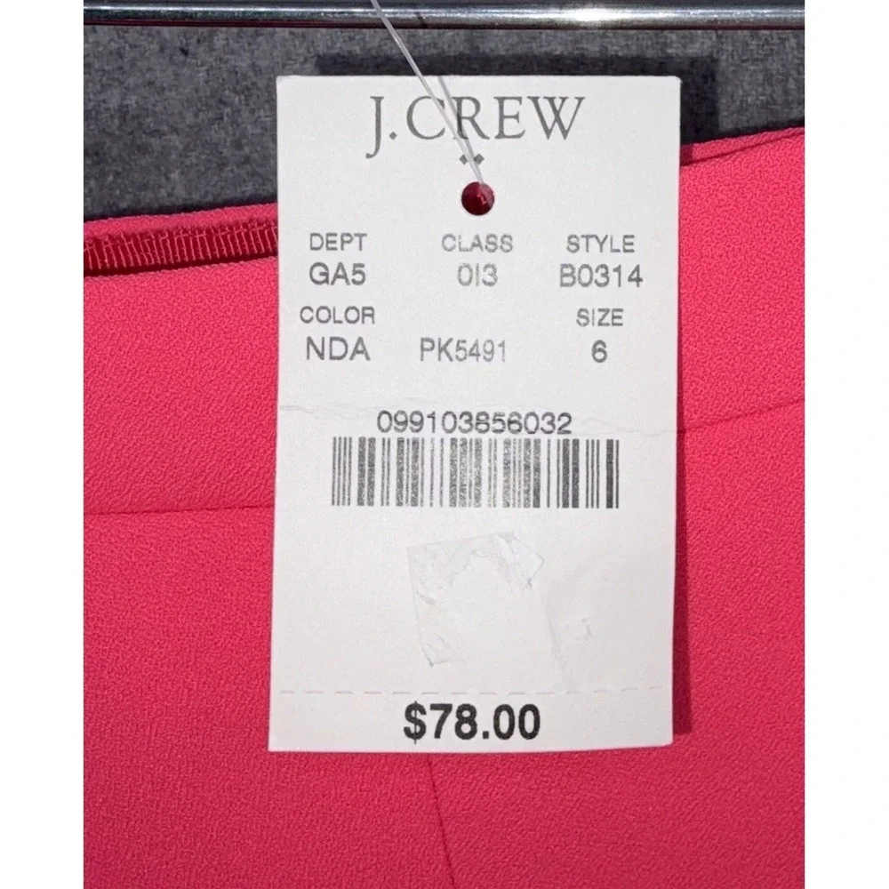J.Crew B0314‎ Flared Mini Skirt Women's 6 Fluorescent Neon Pink New